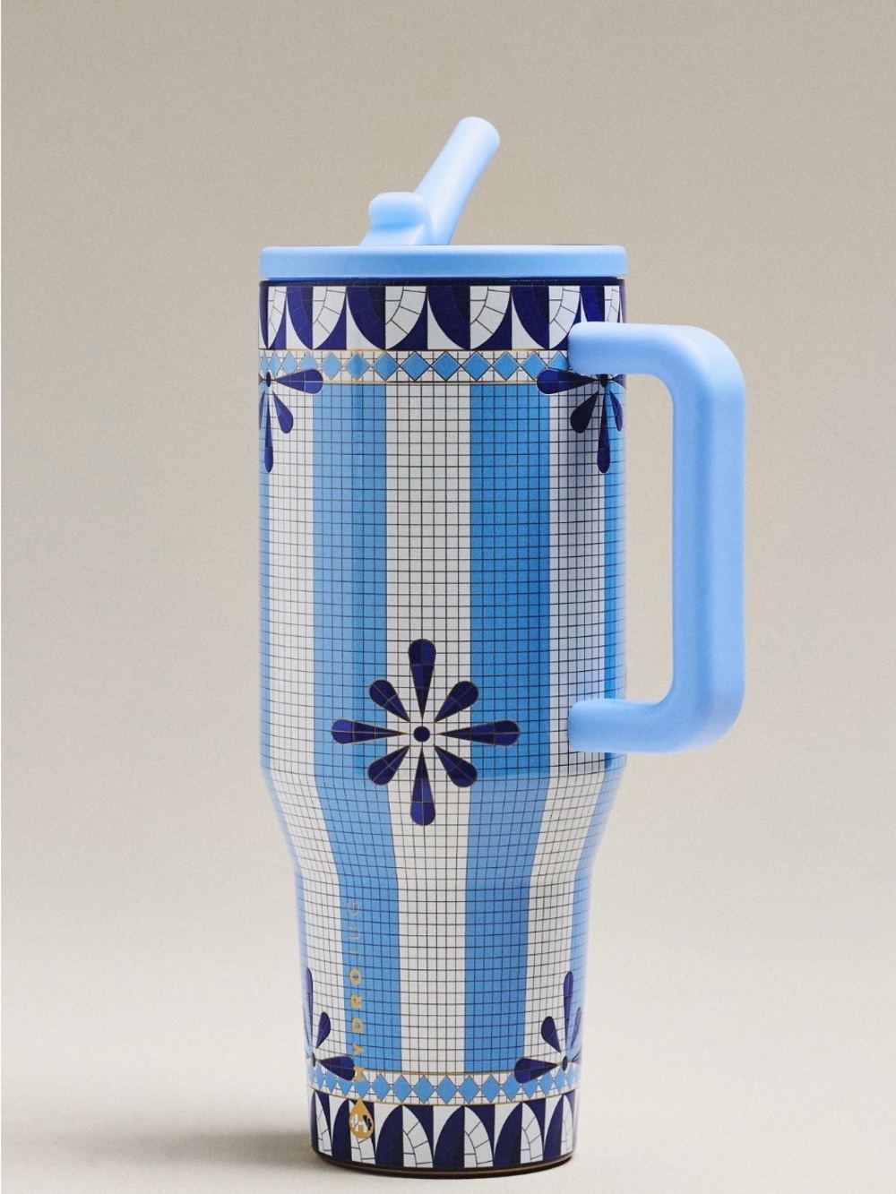 HydroJug x Anthropologie Mosaic 32 oz. Travel Tumbler with Handle and Straw